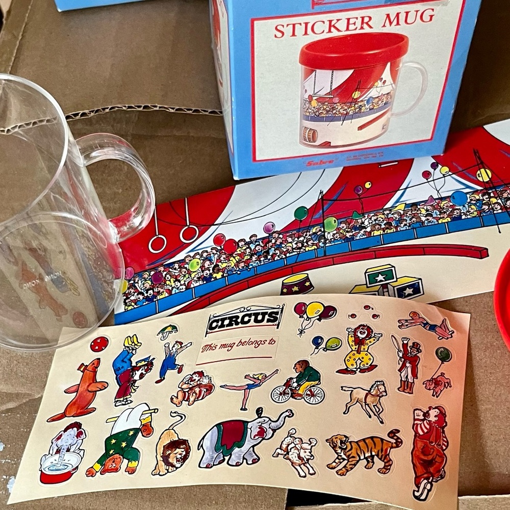 Circus Sticker Craft Mug NIB - Picture 6 of 7